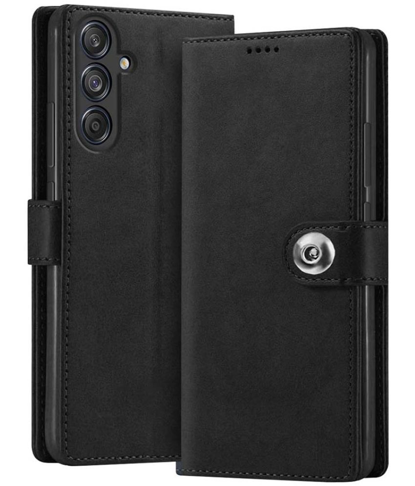     			Fashionury Black Flip Cover Leather Compatible For Samsung Galaxy M55 5G ( Pack of 1 )