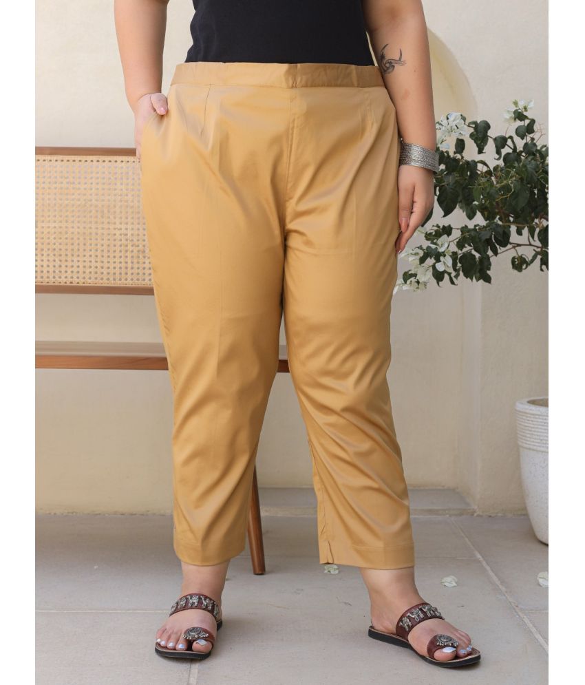     			Juniper - Gold Cotton Women's Straight Pant ( Pack of 1 )