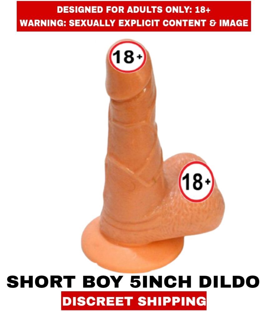     			Premium Quality Women's Sexy Toys Solid Silicon Short Boy 5inch Real Dildos Strong Suction Cup For Women