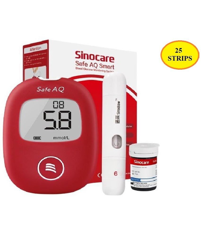     			SINOCARE SAFE AQ & 25 STRIPS Glucometer