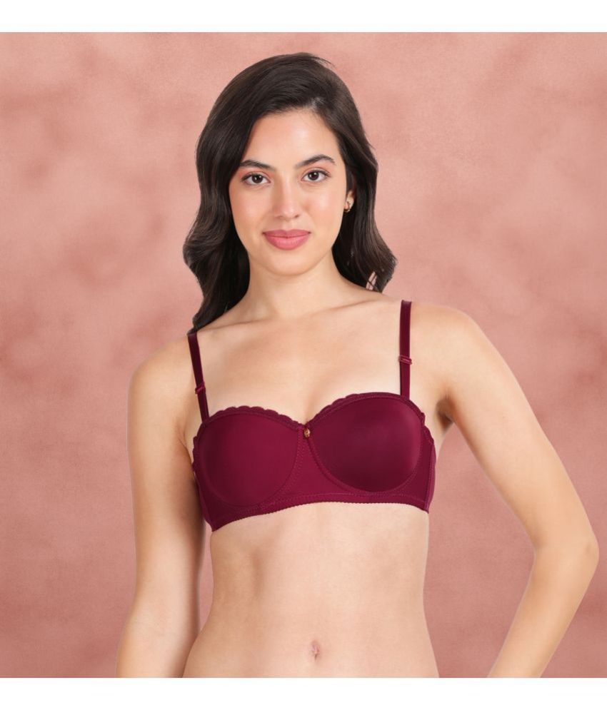     			Susie Nylon Women's Balconette Bra ( Red ) S093-CabernetRed