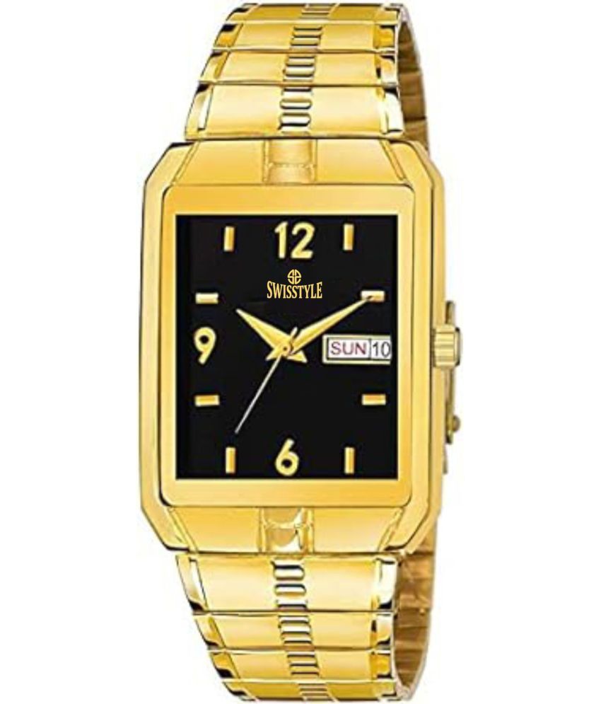     			Swisstyle Gold Metal Analog Men's Watch