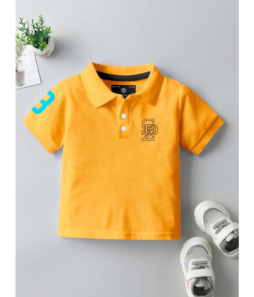     			CODEZ Yellow Cotton Blend Boy's Polo T-Shirt ( Pack of 1 )