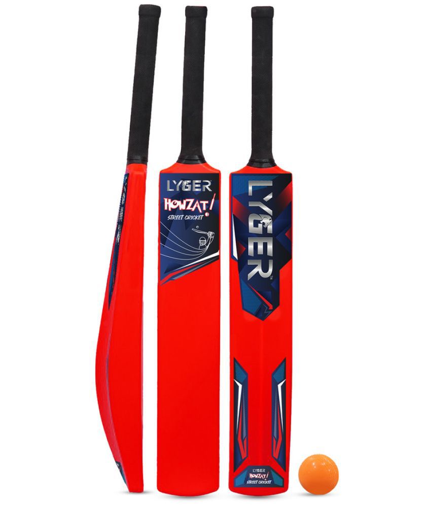     			LYGER Exclusive Cricket Bat for Adult Full Size for Ideal Training/Practice for Home/Club Play/Beach/Backyard Cricket (Plastic-1Bat-1Ball)