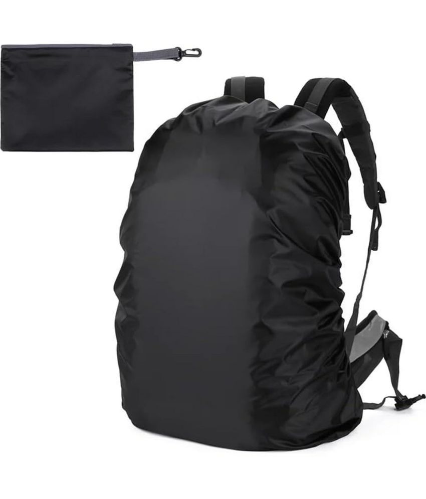     			Rangwell Black Nylon Backpack With Raincover ( 40 Ltrs )