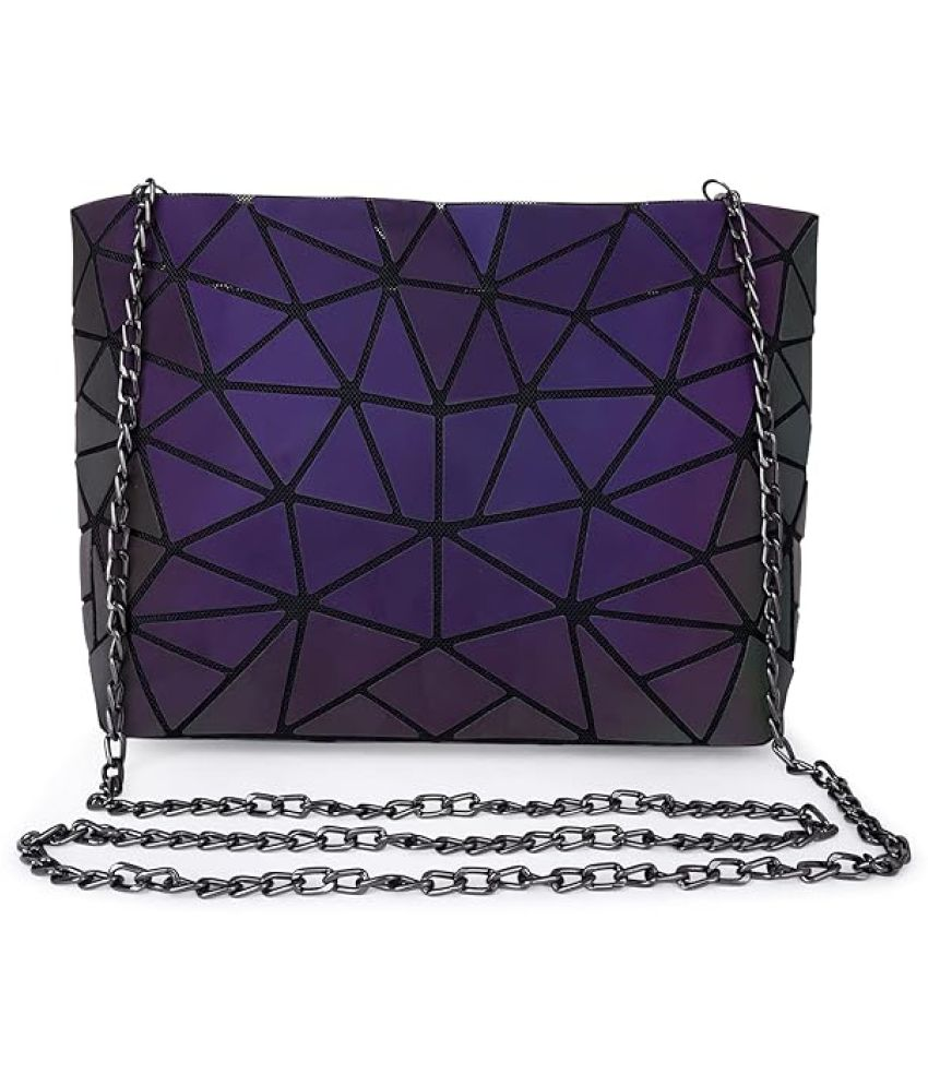     			Saykhus Purple Faux Leather Sling Bag