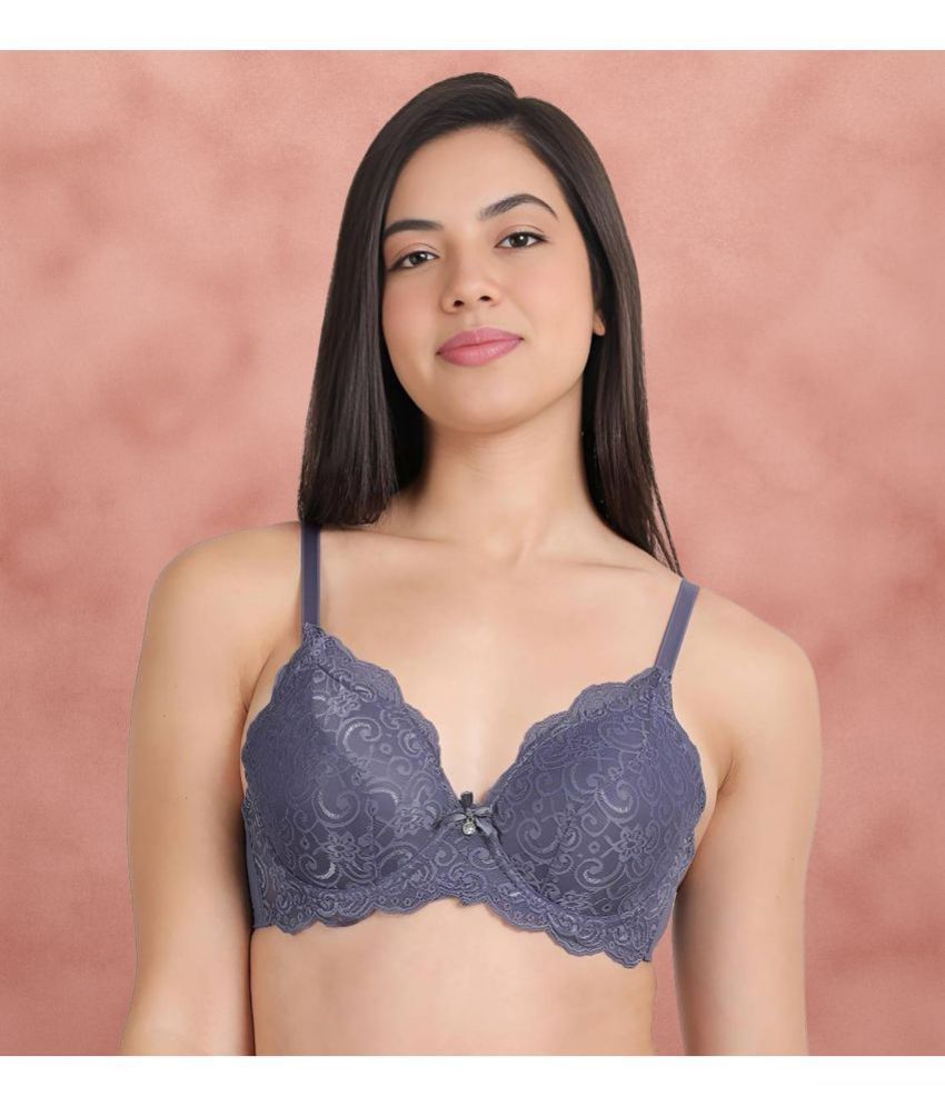     			Susie Nylon Women's Push Up Bra ( Purple ) S020F-SmokeyPlum