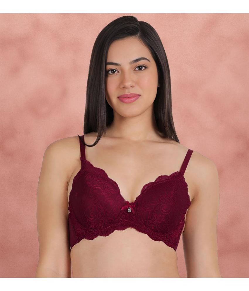     			Susie Nylon Women's Push Up Bra ( Red ) S020F-PersianRed