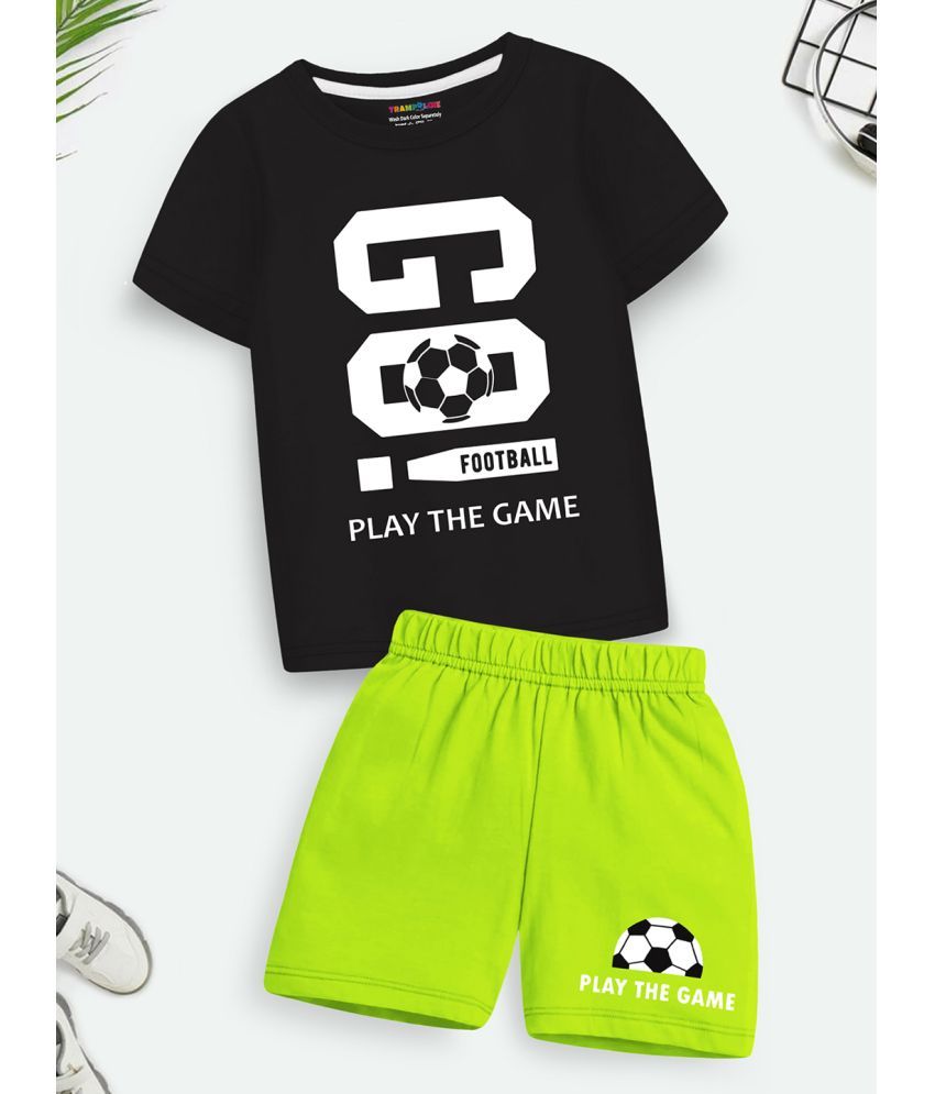     			Trampoline Pack of 1 Boys Cotton Blend T-Shirt & Shorts ( Multicolor1 )