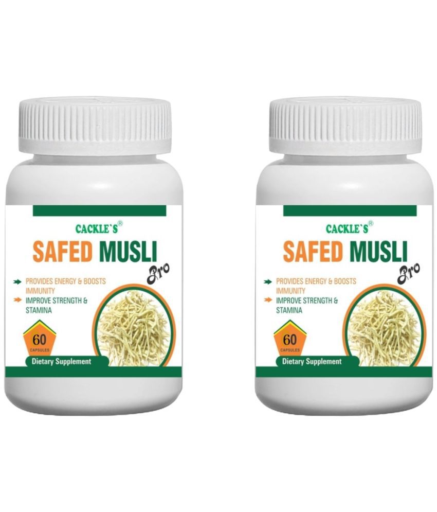     			Cackle's Safed Musli Pro Herbal Capsule 60 no.s For Men Pack of 2