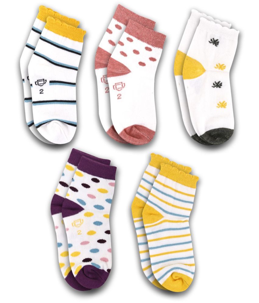     			Dollar Socks Multicolor Cotton Blend Boy's Ankle Length Socks ( Pack of 5 )