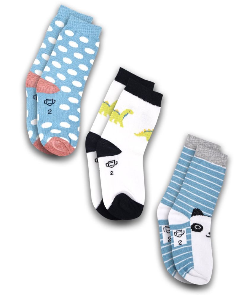     			Dollar Socks Multicolor Cotton Blend Boy's Ankle Length Socks ( Pack of 3 )