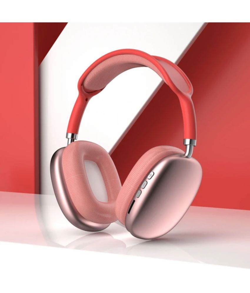     			Neo P9 Bluetooth Bluetooth Headphone On Ear 2 Hours Playback Active Noise cancellation IPX4(Splash & Sweat Proof) Red