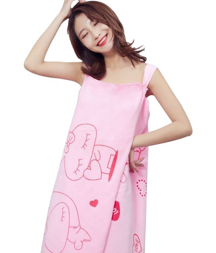     			Poorak Pink Free Size Bathrobe ( Pack of 1 )