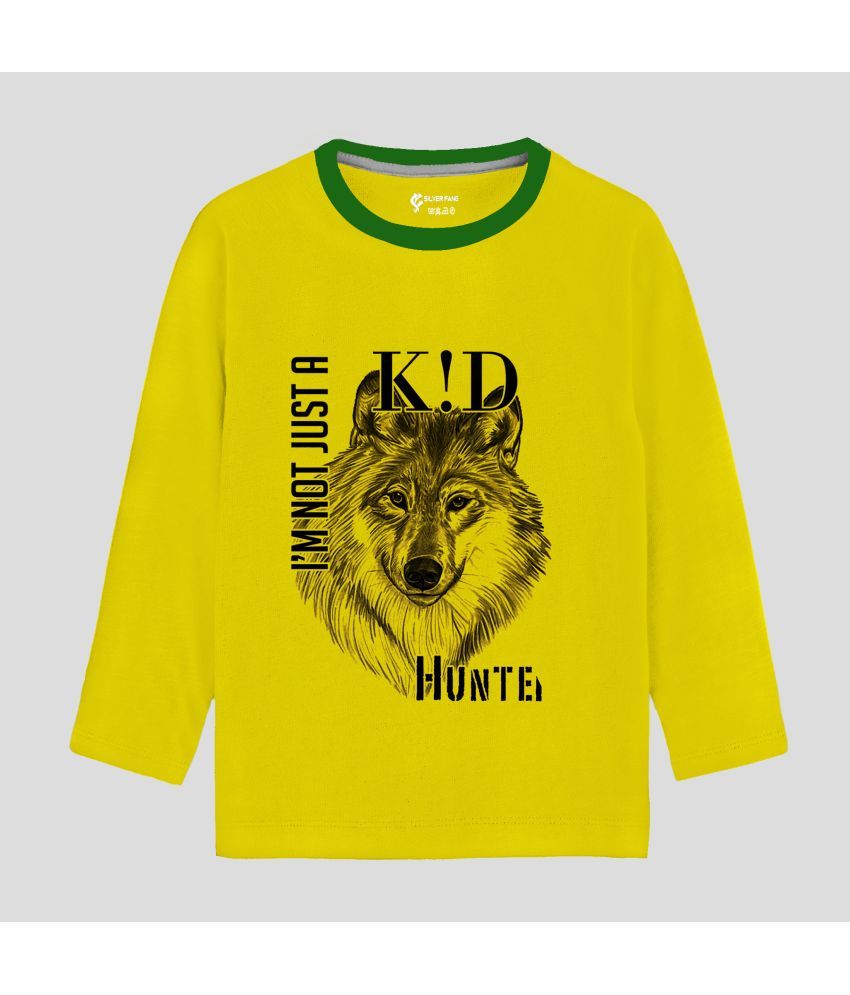     			SILVER FANG Pack of 1 Boys Cotton T-Shirt ( Yellow )