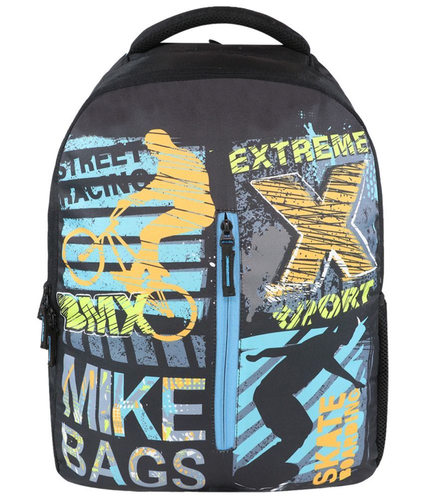     			mikebags 27 Ltrs Black Polyester College Bag