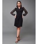 Miss Chase Polyester Solid Knee Length Women's Bodycon Dress - Black ( Pack of 1 )