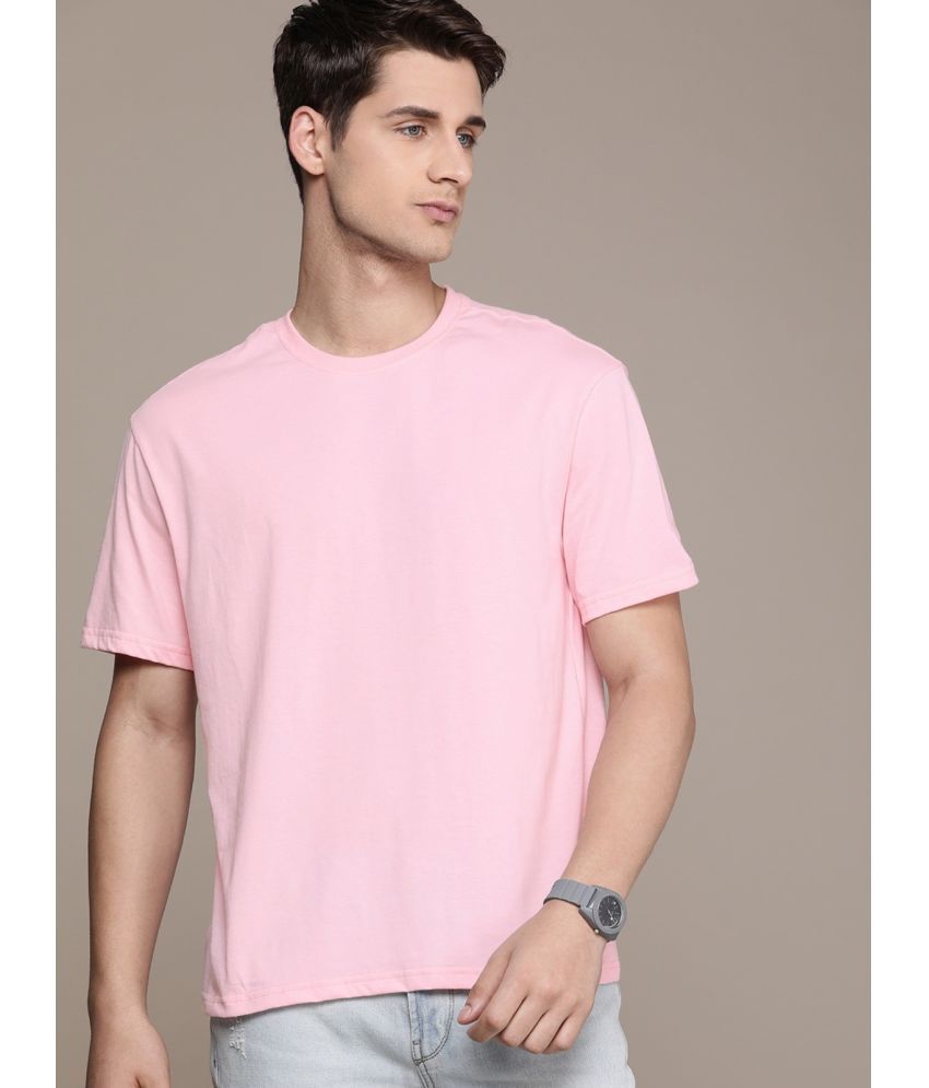     			AKTIF Cotton Regular Fit Printed Half Sleeves Men's T-Shirt - Pink ( Pack of 1 )