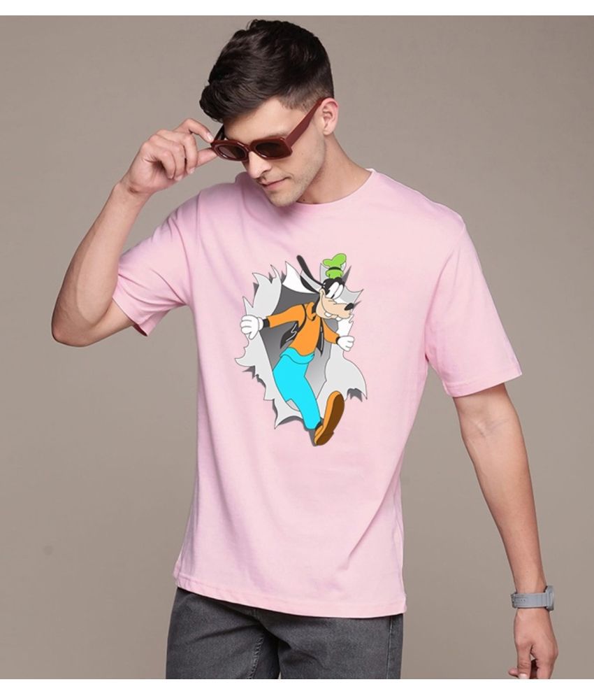     			AKTIF Cotton Regular Fit Printed Half Sleeves Men's T-Shirt - Pink ( Pack of 1 )