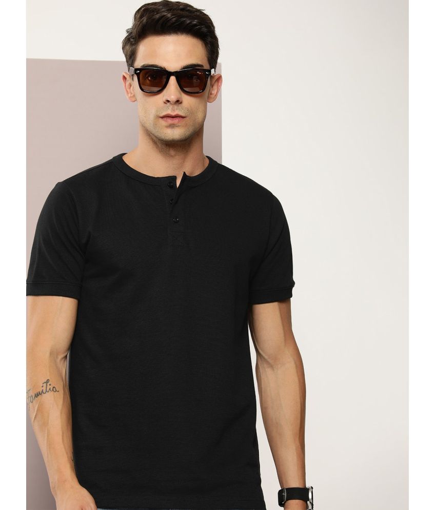     			Dillinger Cotton Regular Fit Solid Half Sleeves Men's T-Shirt - Black ( Pack of 1 )