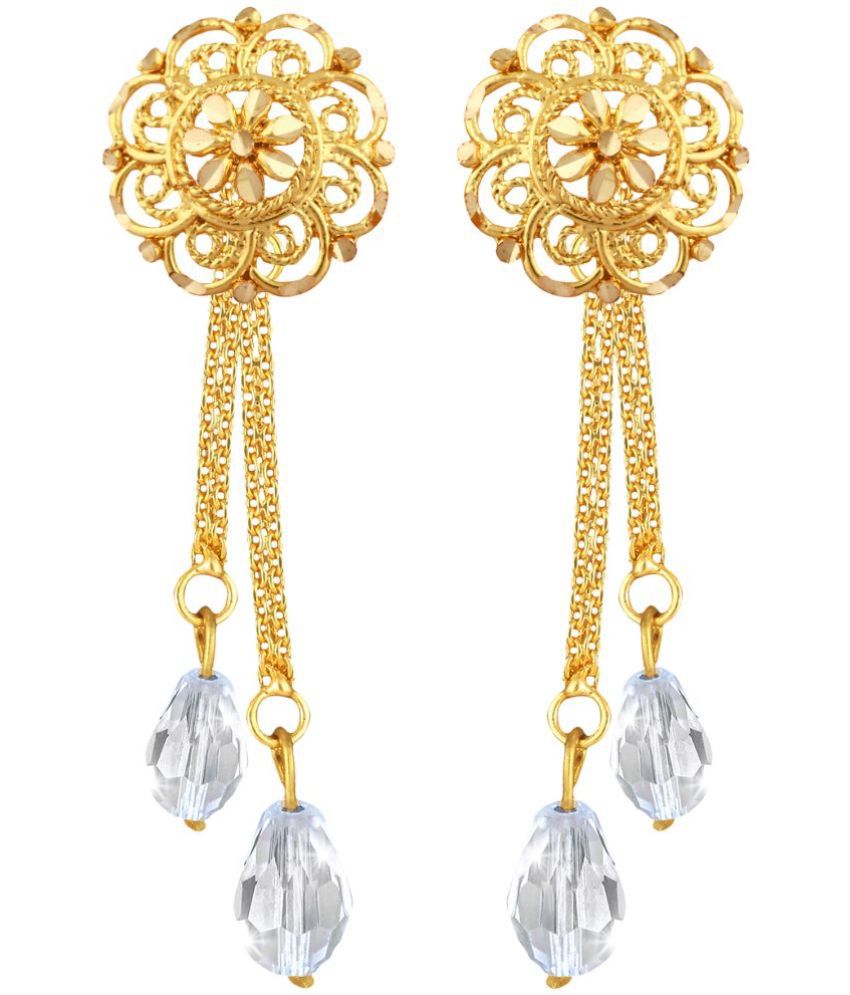     			Vighnaharta Golden Drop Earrings ( Pack of 1 )