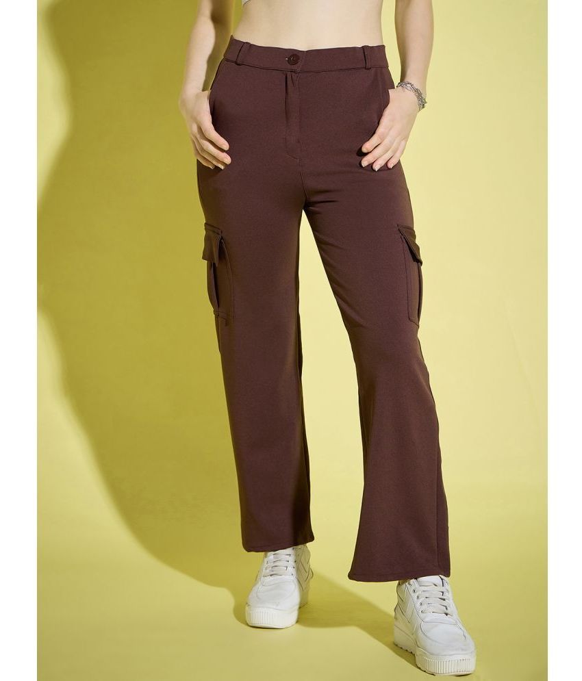     			BuyNewTrend Coffee Lycra Straight Women's Cargo Pants ( Pack of 1 )