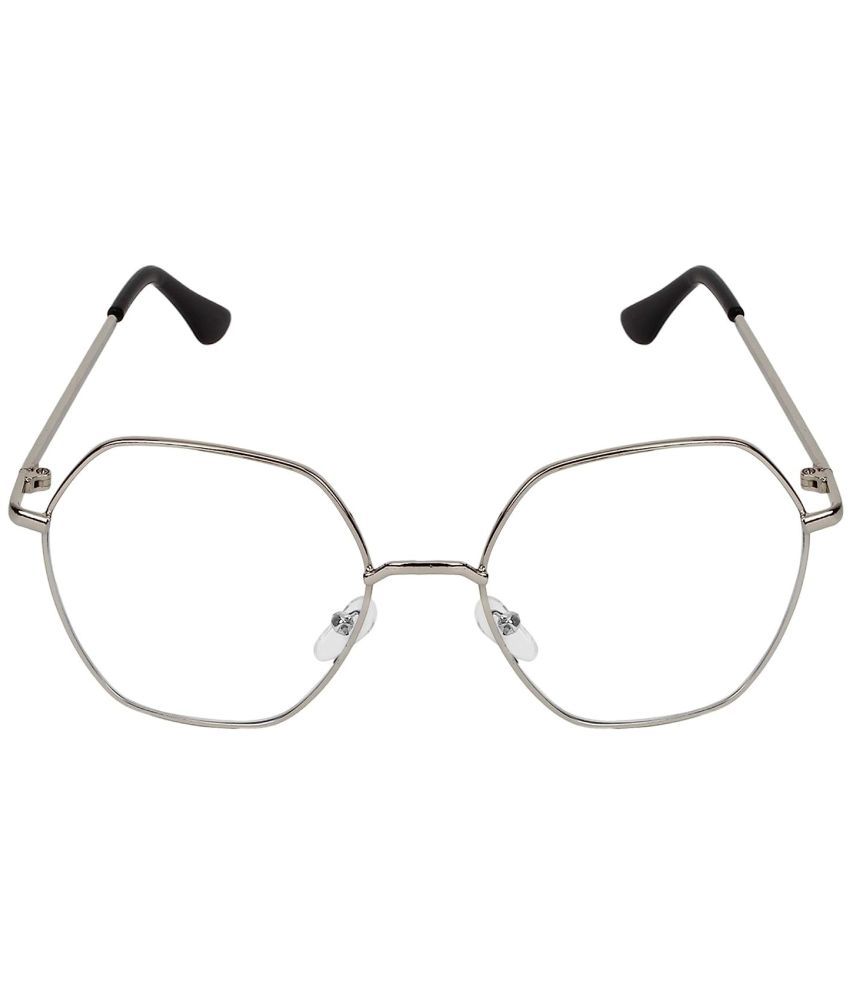     			Creature Silver Geometric Eyeglass Frame ( Pack of 1 )