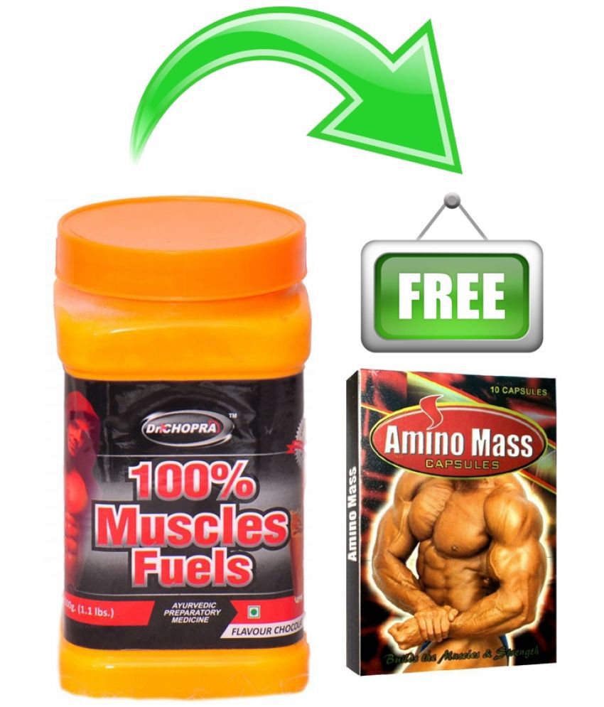     			Dr. Chopra 100% Muscles Fuels Powder 500gm & GG Amino Mass Capsule 10 no.s