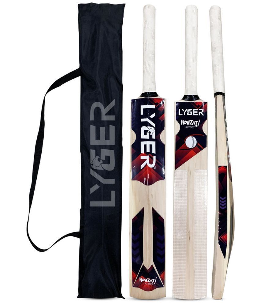     			LYGER Kashmir Willow Cricket Bat - Lightweight and Balanced Perfect for Beginners to Professional Players with Stylish Carry Bag- Perfect for Beach and Backyard Cricket for Kids(Full Size)