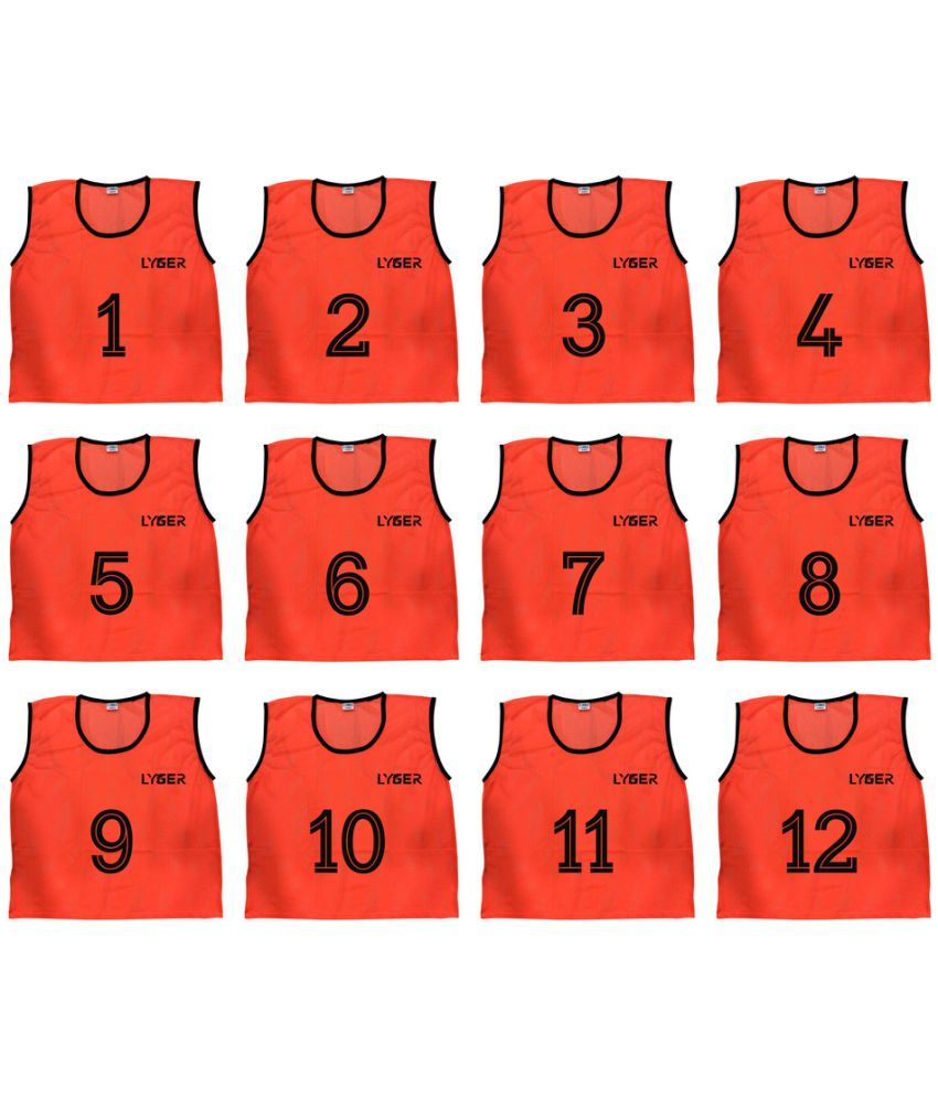     			LYGER Pack of 12 Polyester Men's Vest ( Orange ) 12 Pcs Each