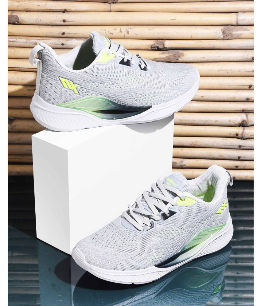     			Lakhani Aashirwad E-Bolt-01-L.Grey-P.Grn Grey Men's Lifestyle Shoes