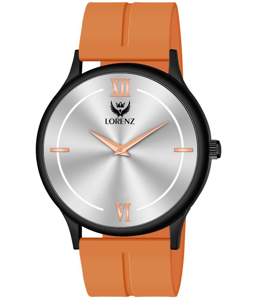     			Lorenz Orange Silicon Analog Men's Watch