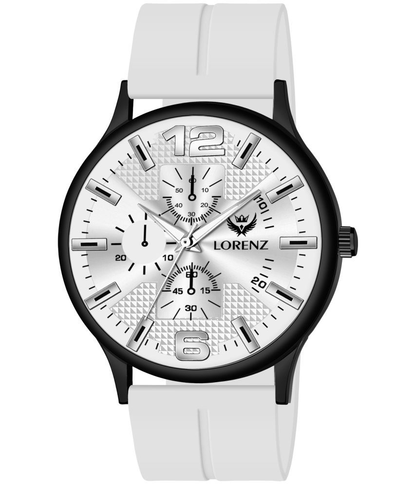     			Lorenz White Silicon Analog Men's Watch