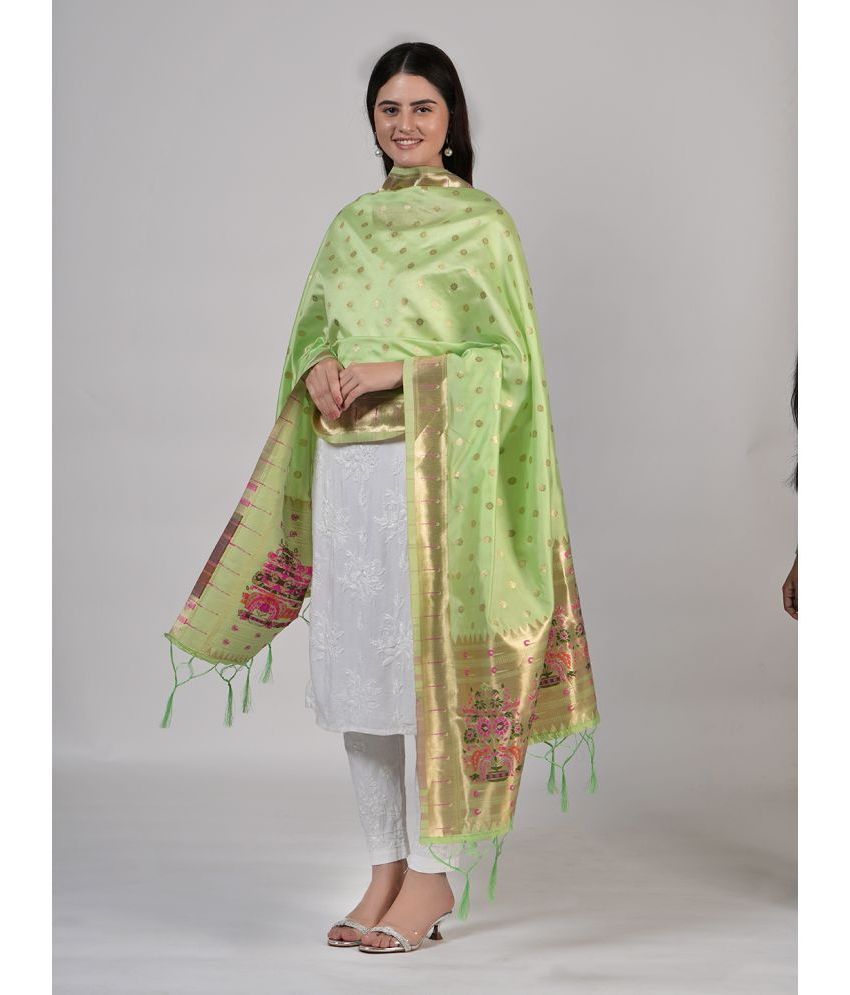     			MUFFLY Multicoloured Silk Blend Women's Dupatta - ( Pack of 1 )