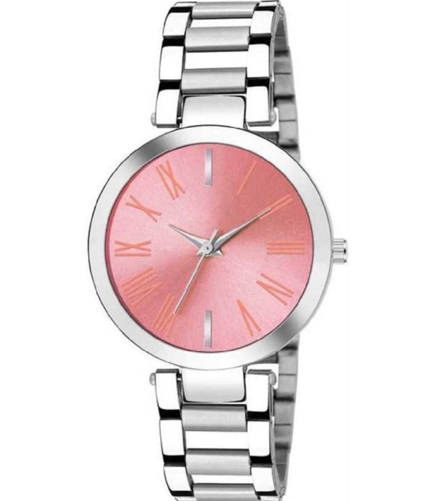     			Viser Silver Metal Analog Womens Watch