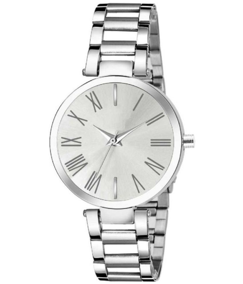     			Viser Silver Metal Analog Womens Watch