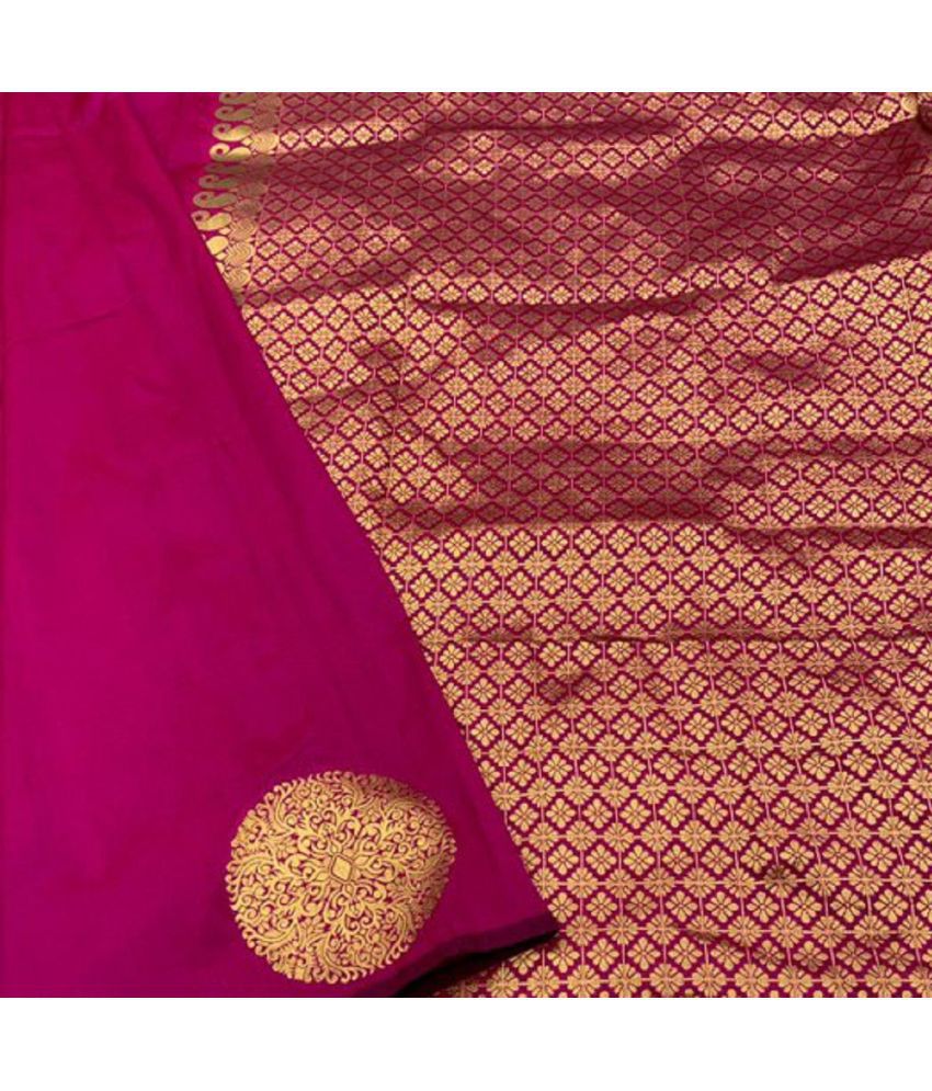     			Apnisha Georgette Embellished Saree With Blouse Piece - Pink ( Pack of 1 )