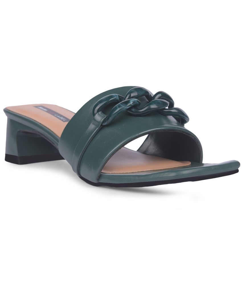     			Bata Green Women's Slip On Heels