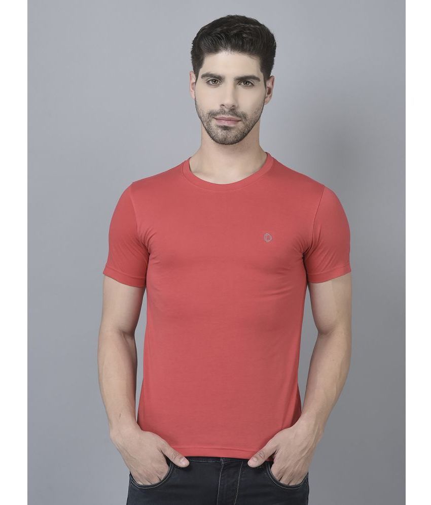     			Dollar Cotton Blend Slim Fit Solid Half Sleeves Men's T-Shirt - Red ( Pack of 1 )