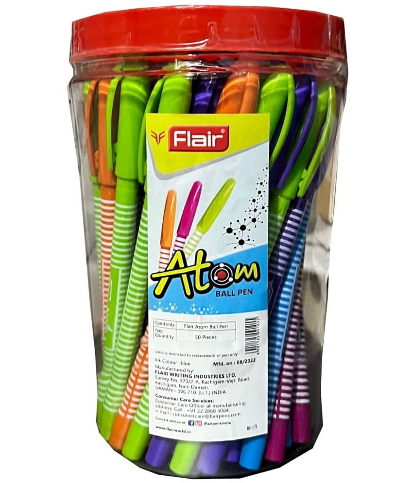     			Flair Atom Blue Ball Pen Pack of 50