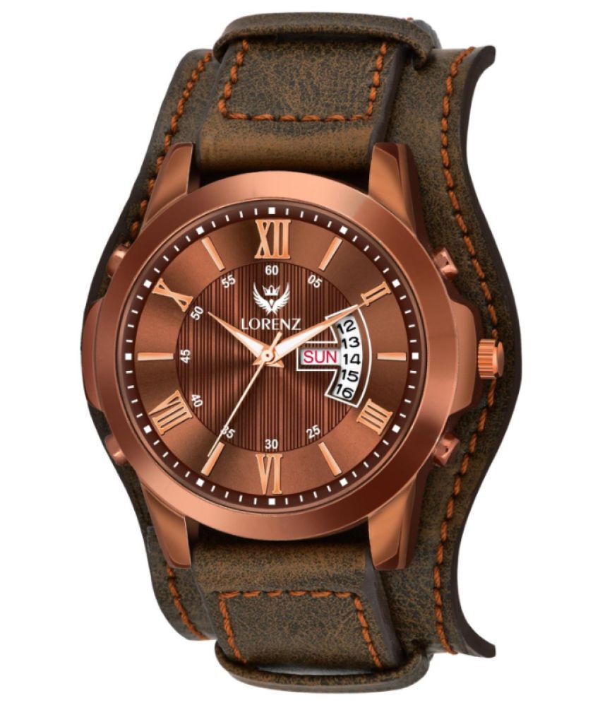     			Lorenz Brown Leather Analog Men's Watch