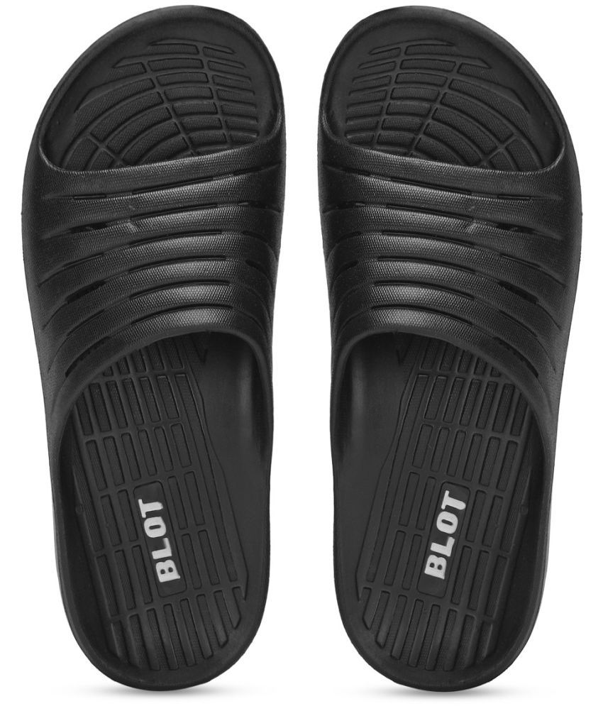     			Paragon Black Men's Slide Flip Flop