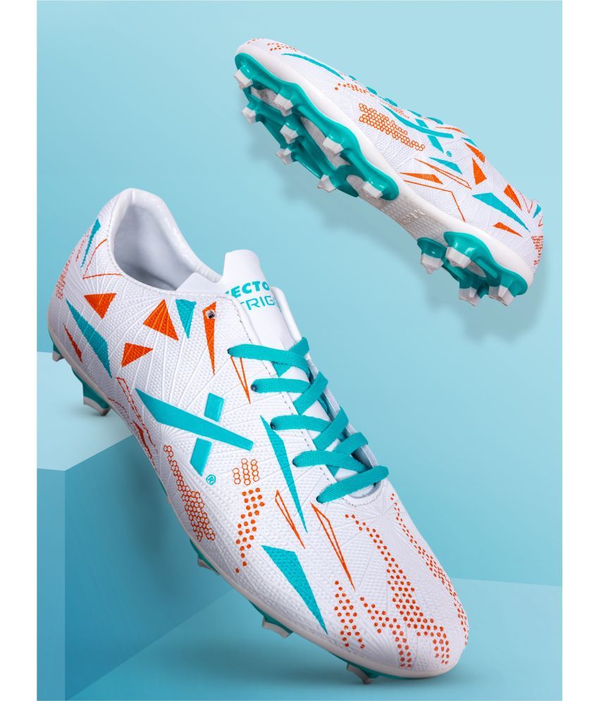     			Vector X White Football Shoes