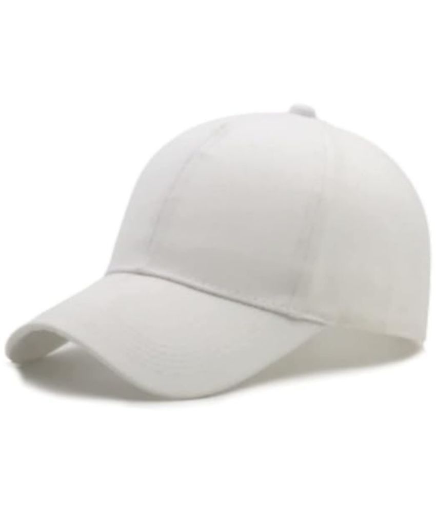     			ZAYSOO White Cotton Men's Cap ( Pack of 1 )