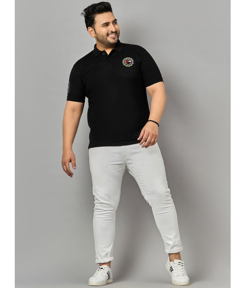     			zigo Cotton Blend Regular Fit Solid Half Sleeves Men's Polo T Shirt - Black ( Pack of 1 )