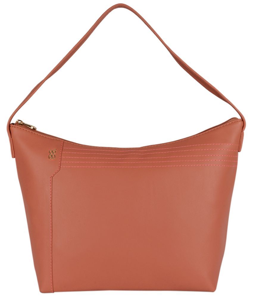     			Baggit Beige PU Hobo Bag