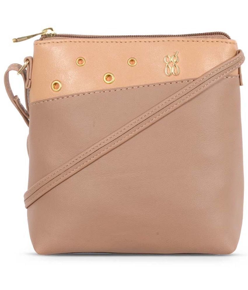     			Baggit Beige PU Satchel Bag