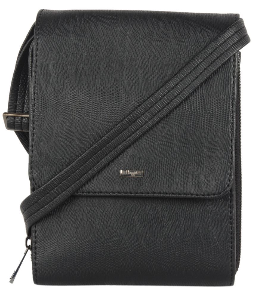     			Baggit Black PU Sling Bag