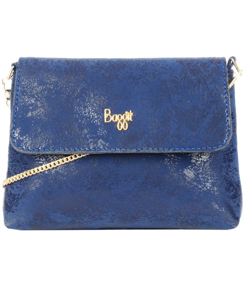     			Baggit Blue PU Handheld