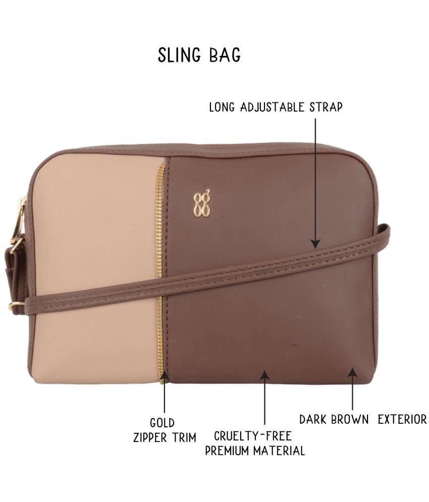     			Baggit Brown PU Handheld